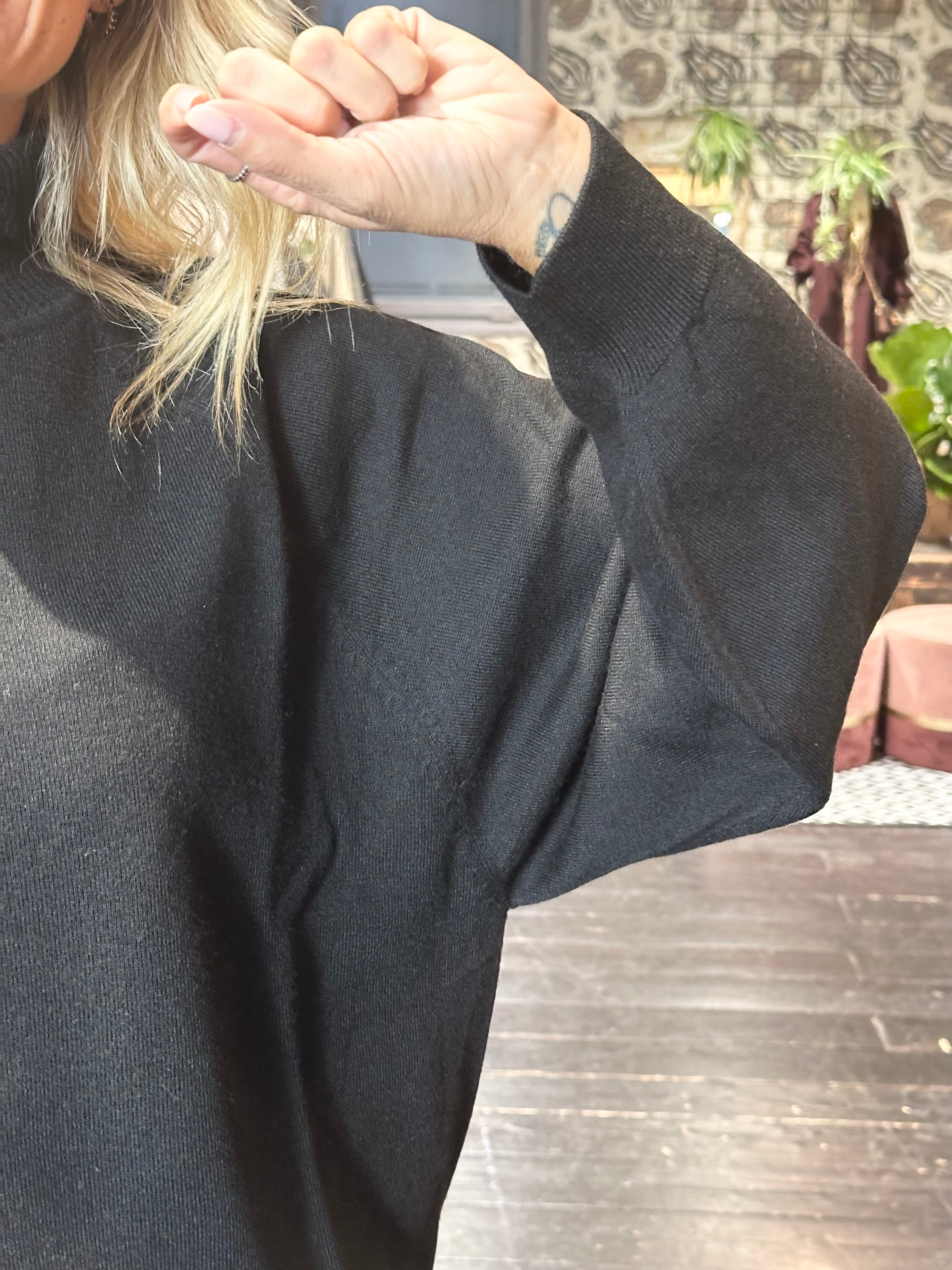 Maglia Dolcevita Nero_ Ottod'Ame