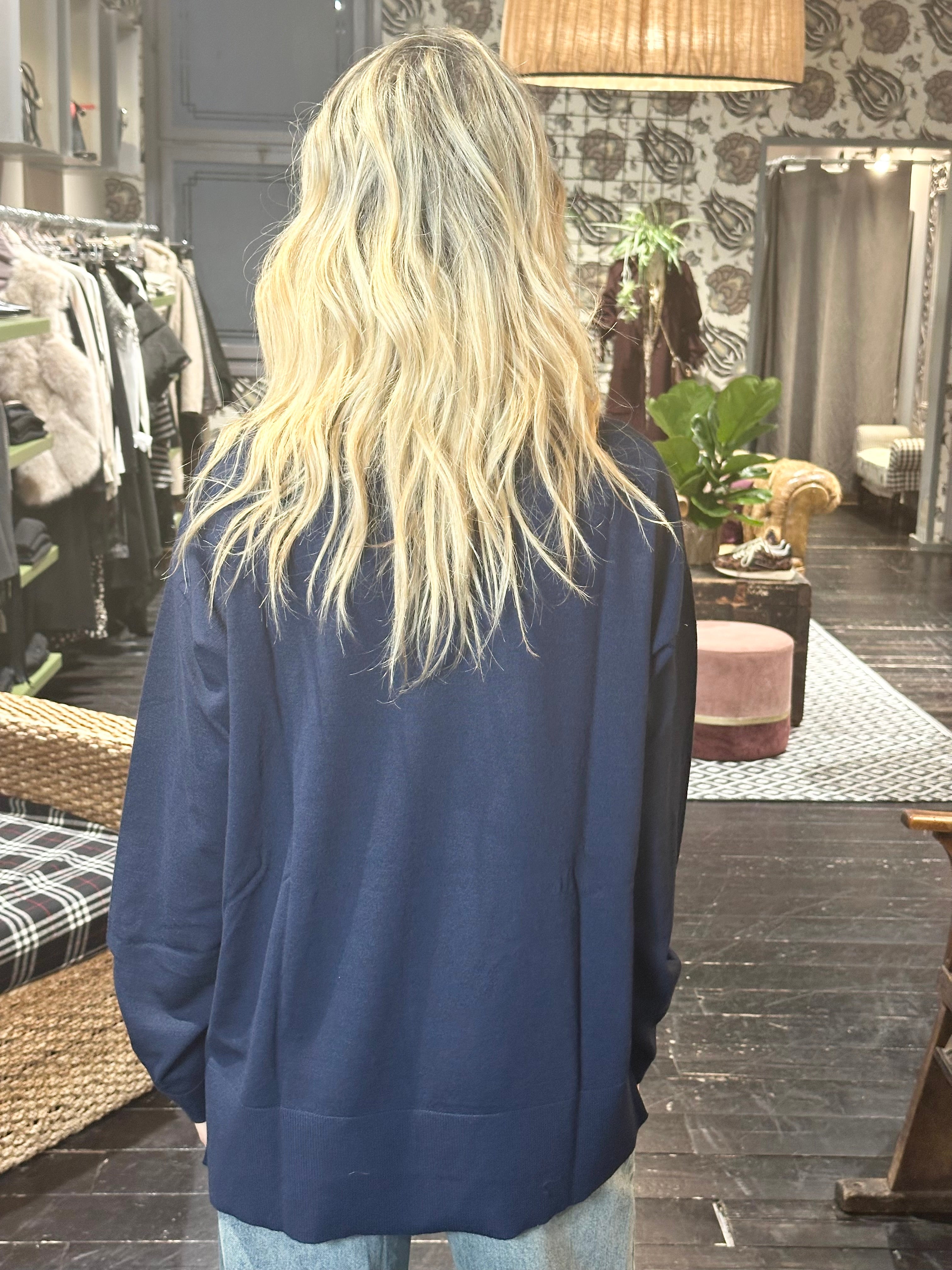 Girocollo Over Blu _ Ottod'Ame