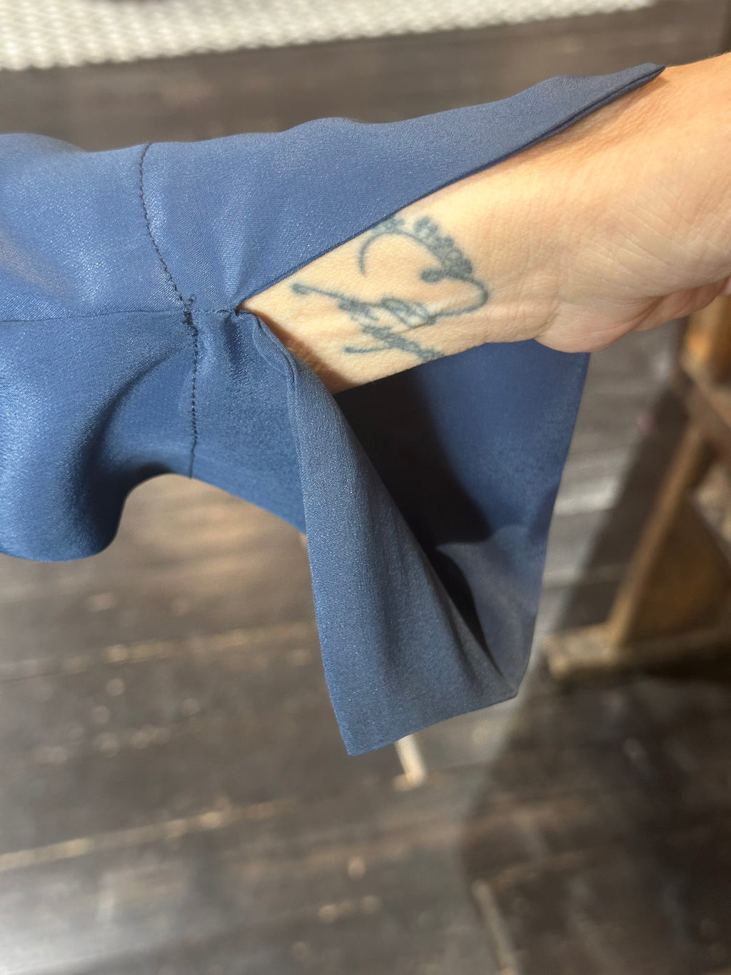 Camicia Scollo V Blu _ Ottod'Ame