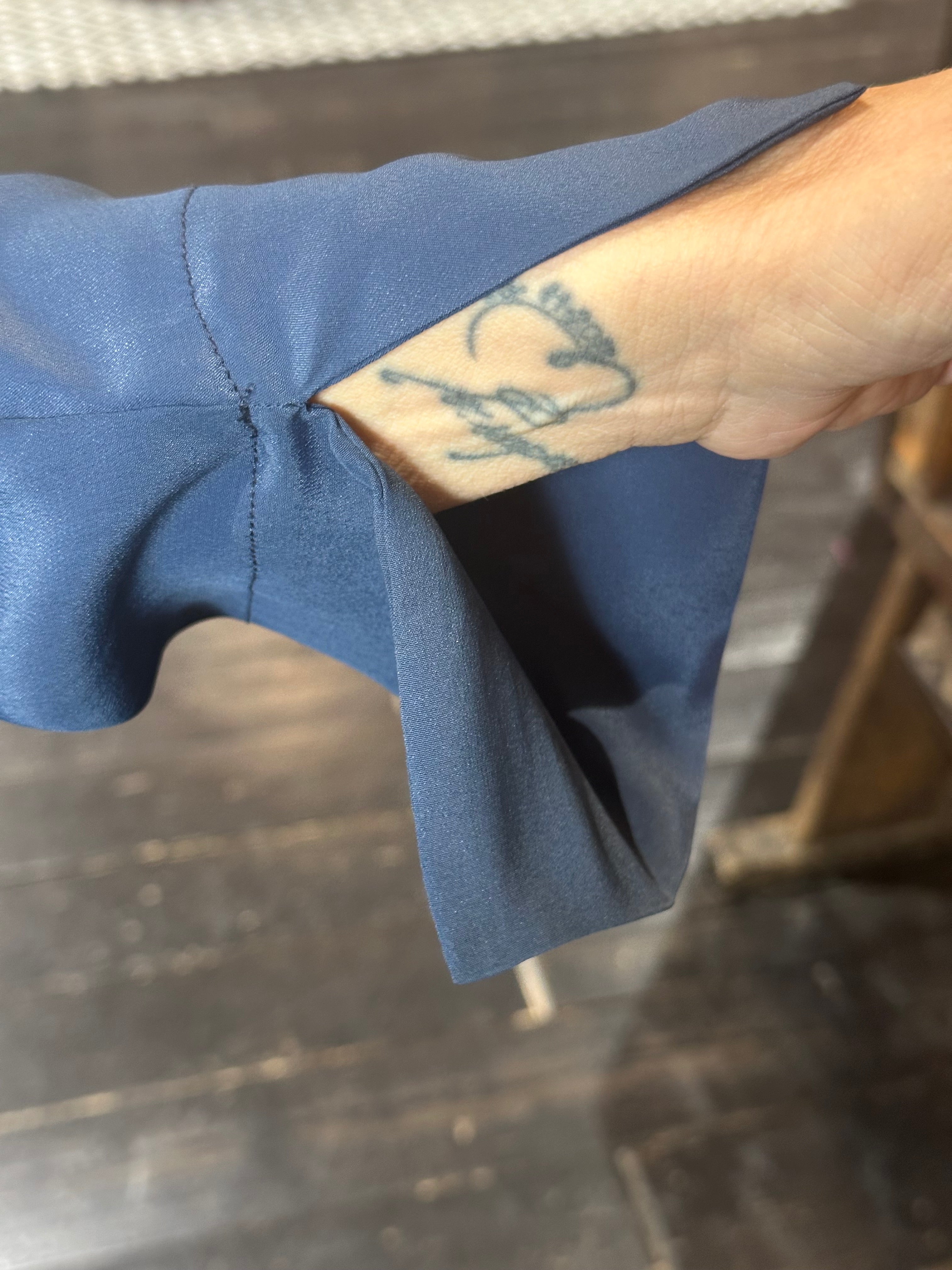 Camicia Scollo V Blu _ Ottod'Ame