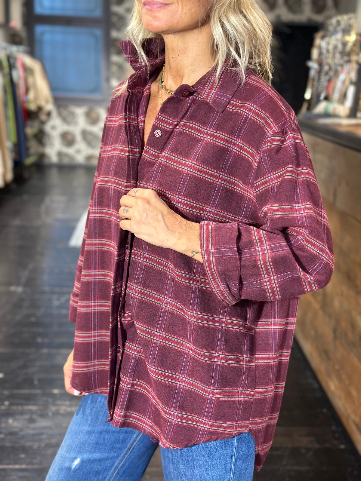 Camicia Check Bordeaux _ MI.LE. for soku