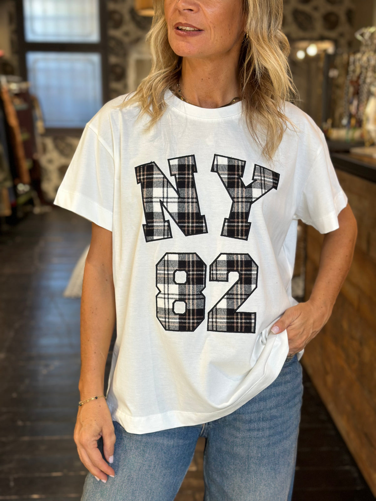 T-shirt  Patchwork a Scritte _ Vicolo