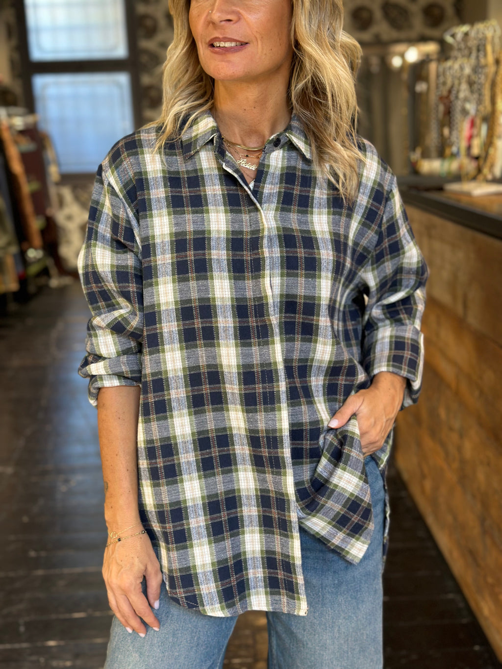 Camicia Check Verde/Blu _ MI.LE. for soku
