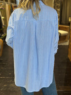 Camicia Celeste Rigata _ MI.LE. for soku