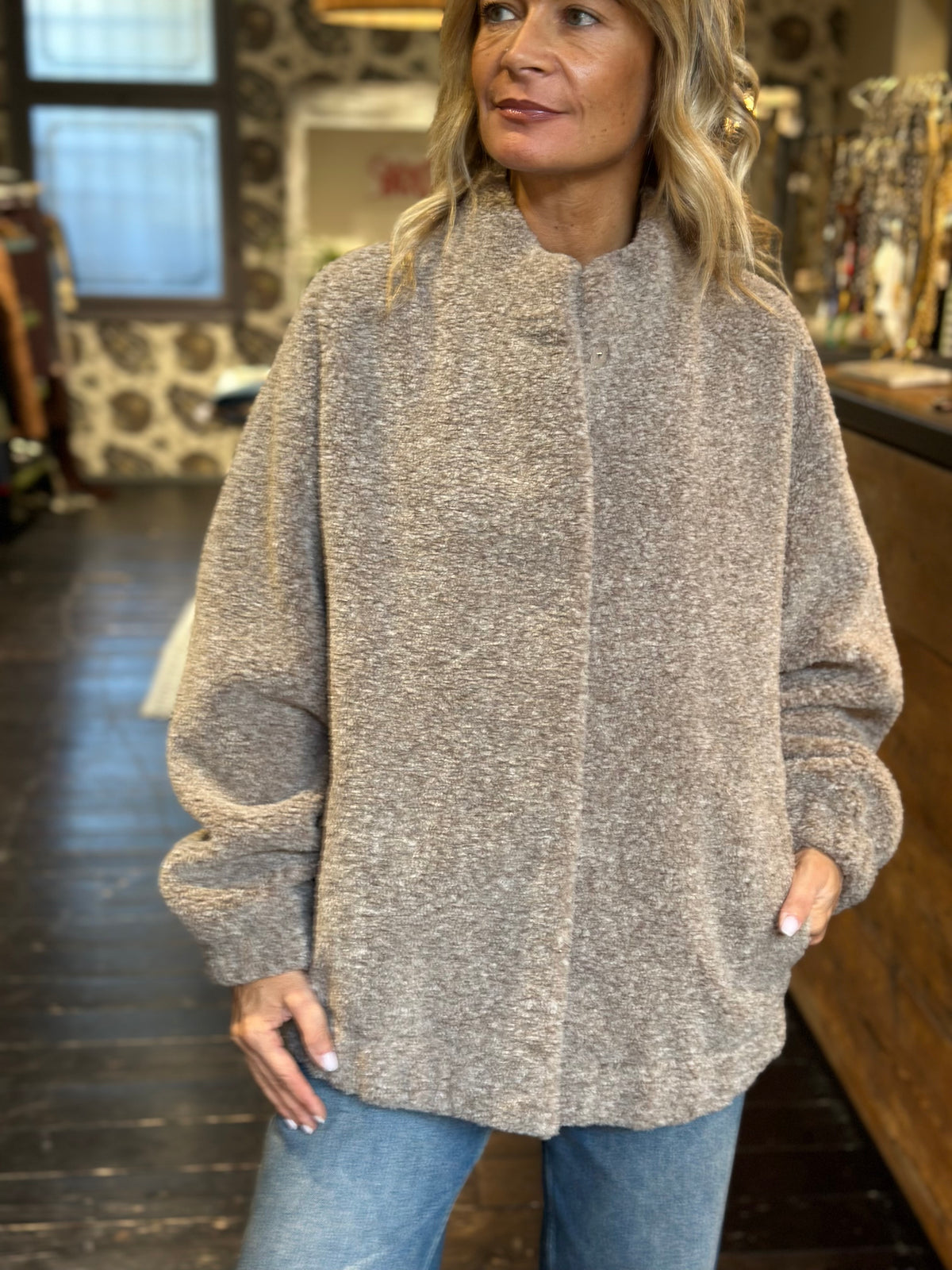 Bomber oversize effetto pelliccetta _ Ottod'ame