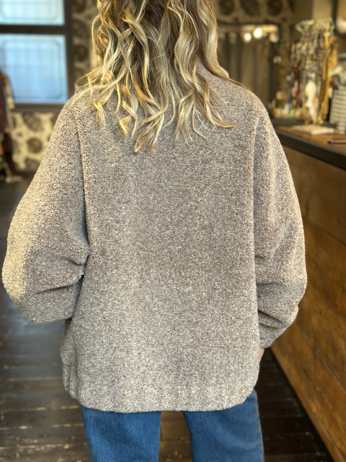 Bomber oversize effetto pelliccetta _ Ottod'ame