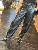 Pantalone Ecopelle Balloon Nero _ Extyn