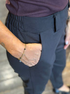 Pantalone sigaretta punto Milano Nero _  Extyn