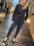 Pantalone sigaretta punto Milano Nero _  Extyn