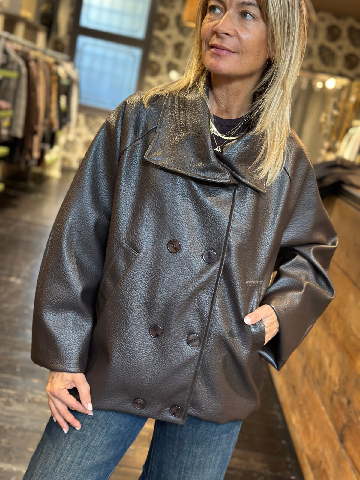 Trench corto in ecopelle | Extyn