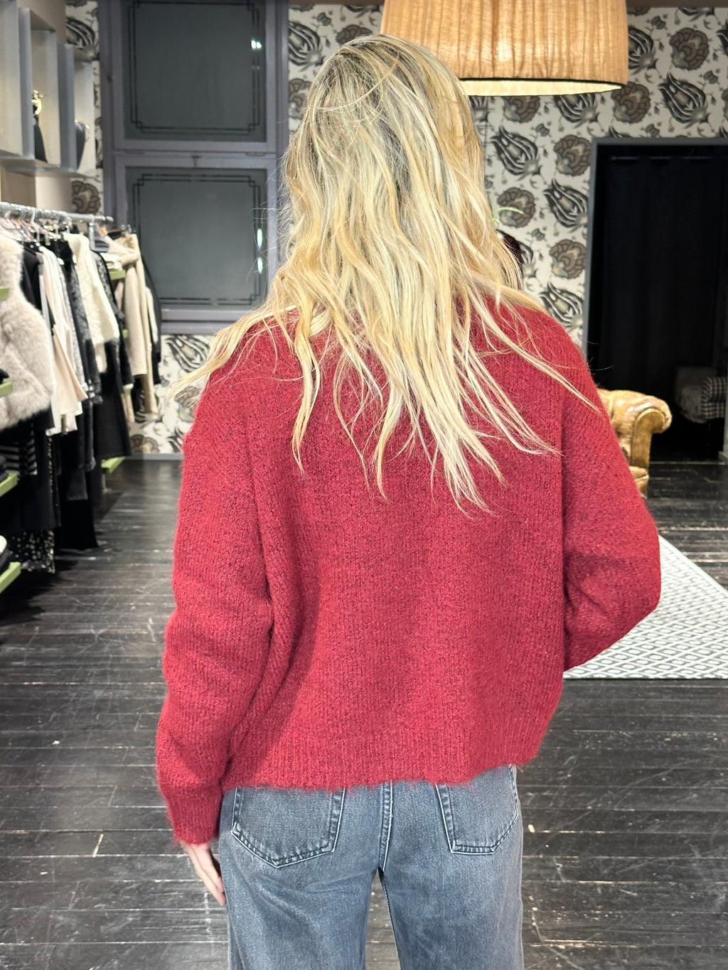 Maglia Maxi Paillettes Bordeaux _ MI.LE. for soku