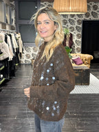 Maglia Maxi Paillettes Marrone _ MI.LE. for soku